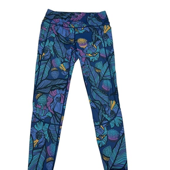 Feed Me Fight Me Floral/Artsy Leggings Women's Size Medium - Picture 2 of 6